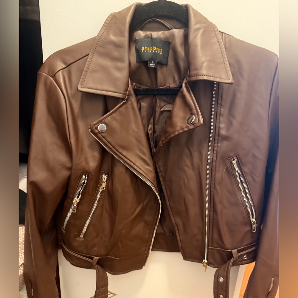 Ambiance Chocolate Leather Jacket for Women